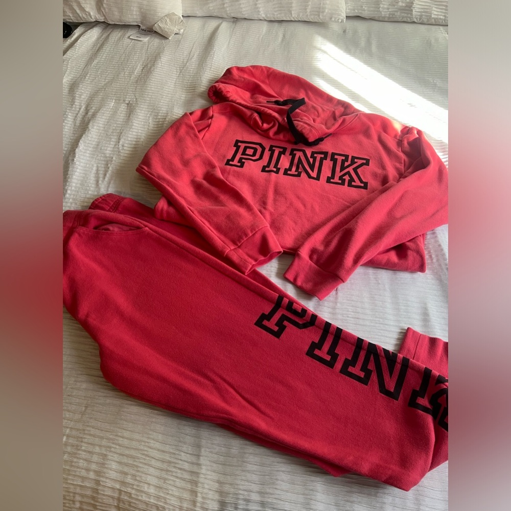 Pink 2 Pcs sweatshirt & pants